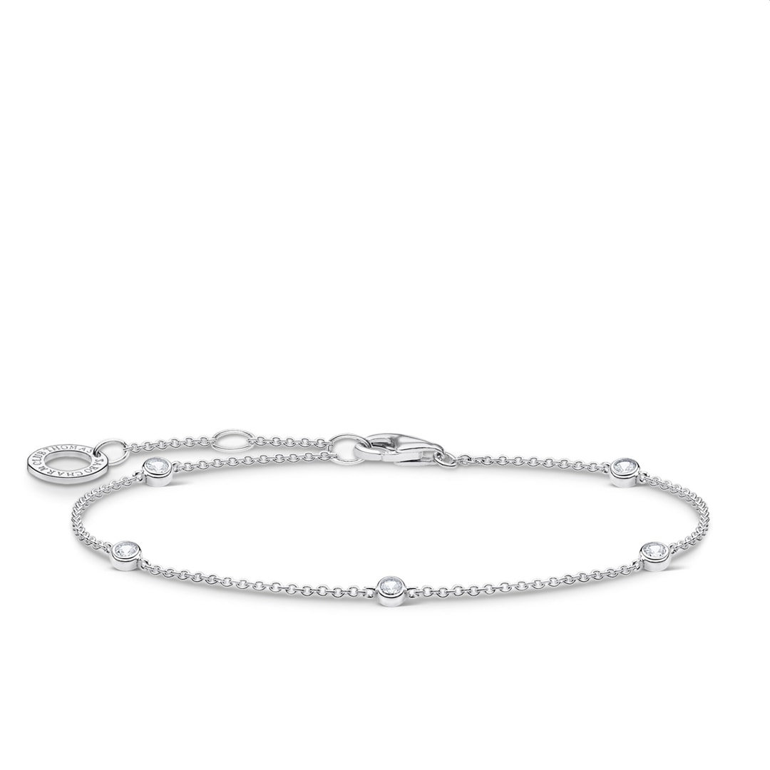 Thomas Sabo Charm Club Armband Wei E Steine Silber