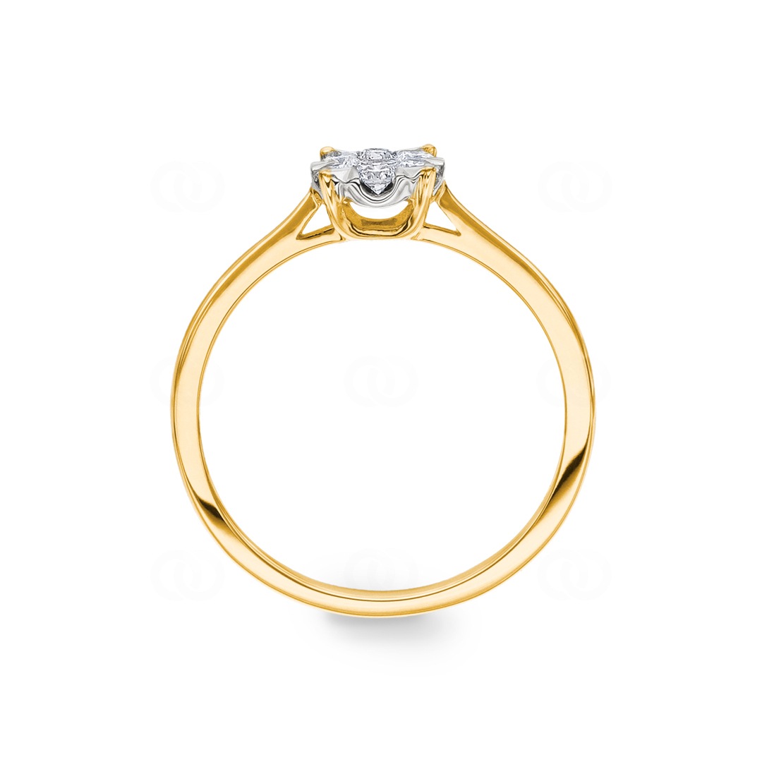 Verlobungsring K Gelbgold Mit Diamanten Ct H Si By Christian