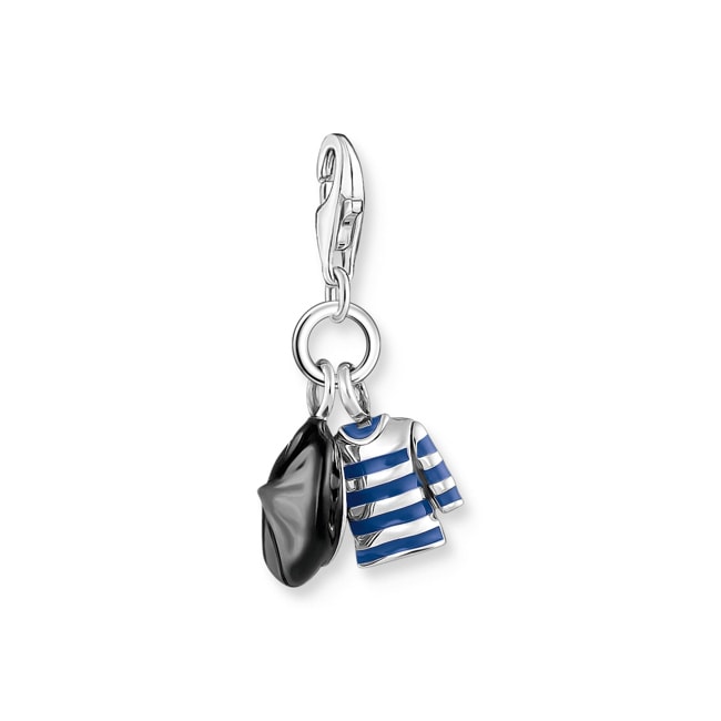 Thomas Sabo Paris Charms Charm Anhänger Baskenmütze und Breton Shirt Silber