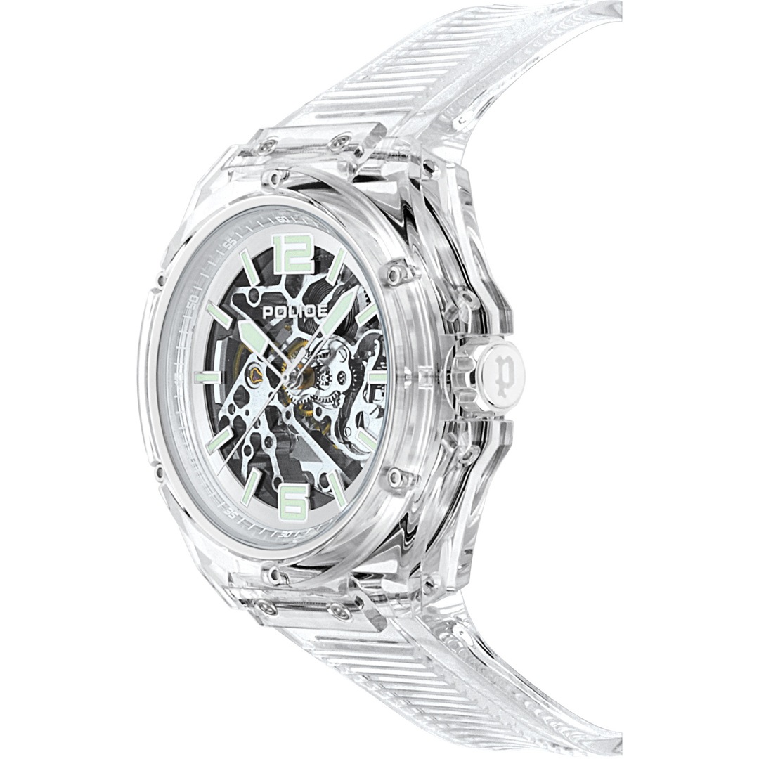 PL15924JPCL 48P Police Translucent Skeleton Automatic