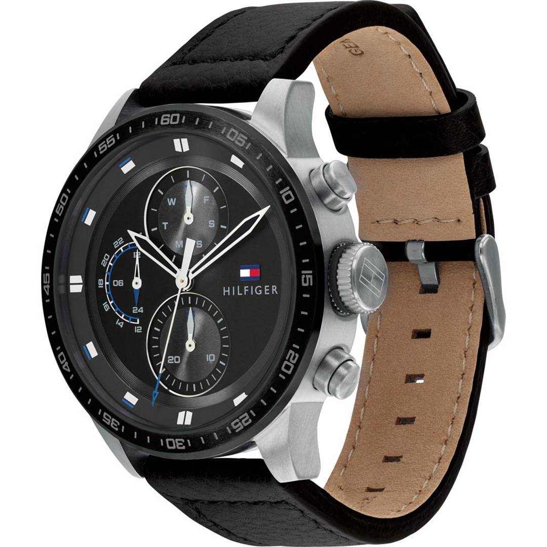 Tommy Hilfiger Chronograph offers Quarzuhr Trent Herrenuhr Lederarmband