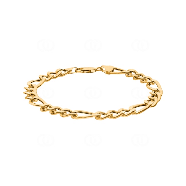 14k 7 gr yellow pure popular gold bracelet 7.7 inches, Figaro bracelet