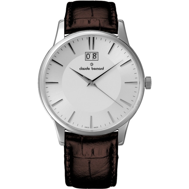 63003 3 AIN | Claude Bernard Classic Big Date Silver / Brown